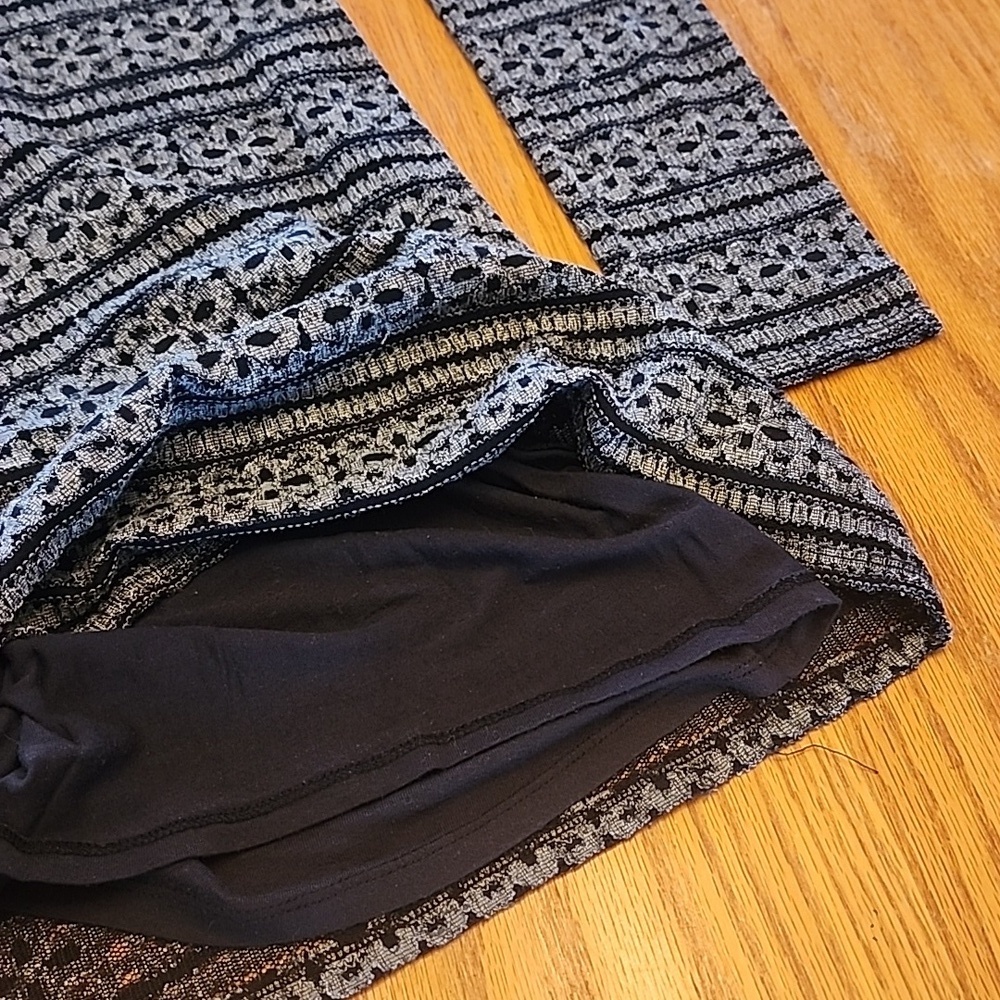 Free People Black and Gray Long Sleeve Dress - Picture 9 of 12